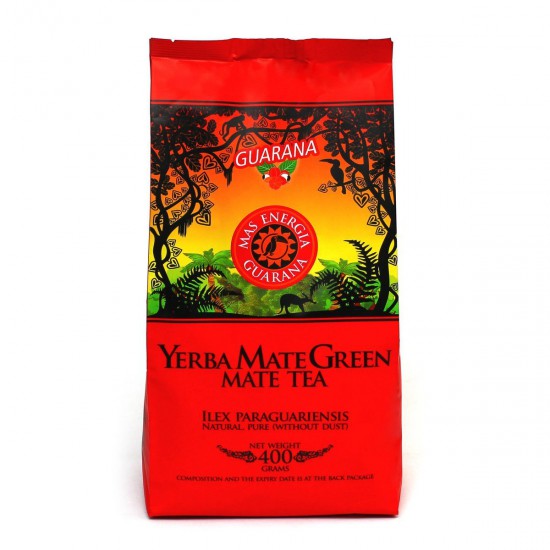 YERBA MATE GREEN MAS ENERGIA GUARANA 400 g - ORGANIC MATE GREEN