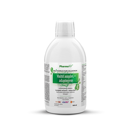 SUPLEMENT DIETY MULTICOMPLEX + ADAPTOGENY W PŁYNIE BEZGLUTENOWY 500 ml - PHARMOVIT