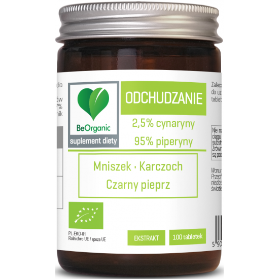 TABLETKI WSPOMAGAJĄCE ODCHUDZANIE BIO 100 szt. (401 mg) - BE ORGANIC